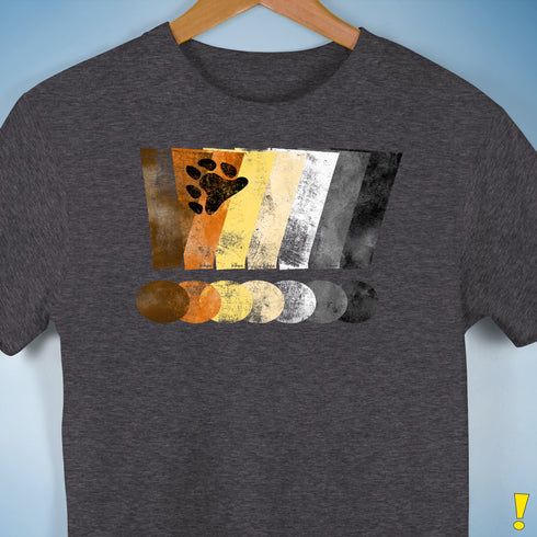 Bear Pride Grunge Exclamation Points Premium Unisex T-Shirt - Dark Grey Heather